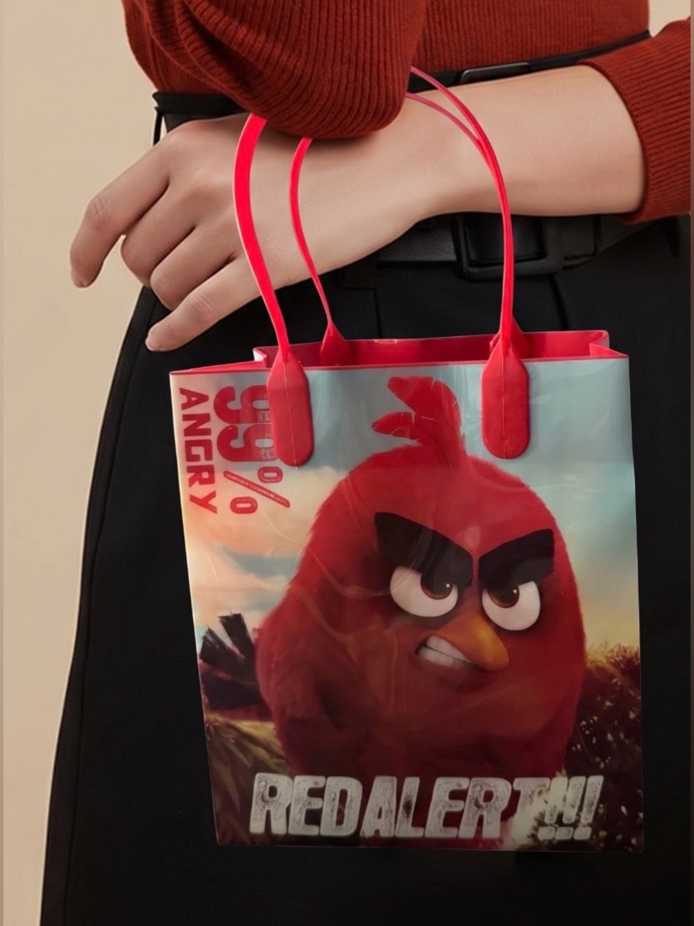 $10 Add-on | Angry Birds Red Alert Graphic Gift Tote Bag